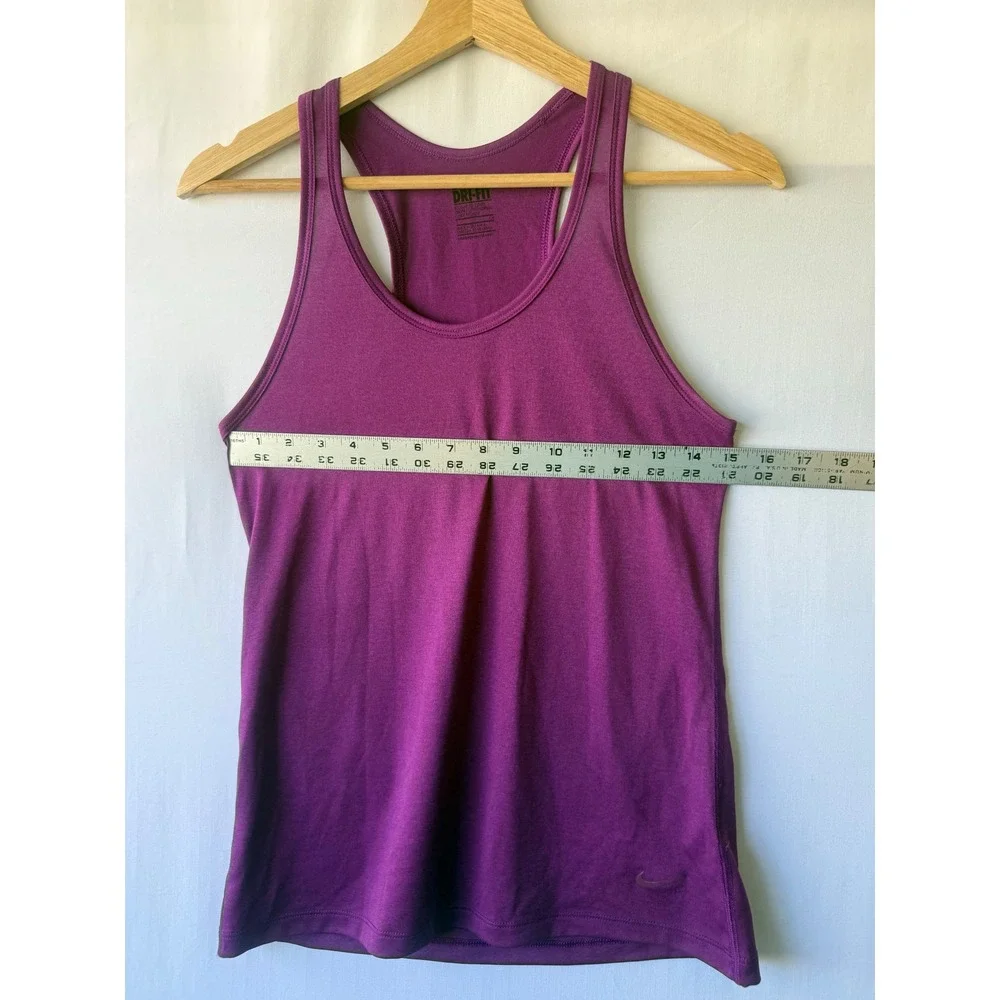 Nike Dri-FIT Womens Racerback Training Tank Top Purple Small Workout Gym Shirt